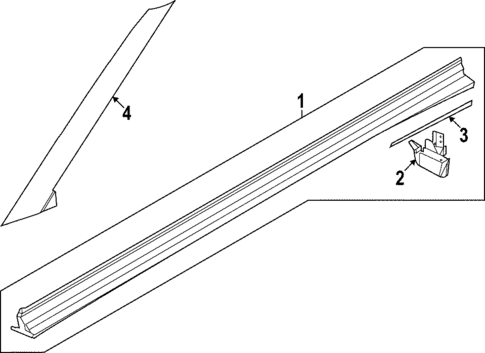 Exterior Trim - Pillars for 2025 Kia EV6 #0