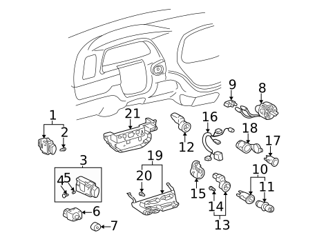 Cluster & Switches for 2006 Toyota Tundra #0