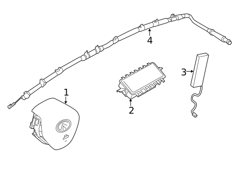 Air Bag Components for 2019 INFINITI Q60 #1