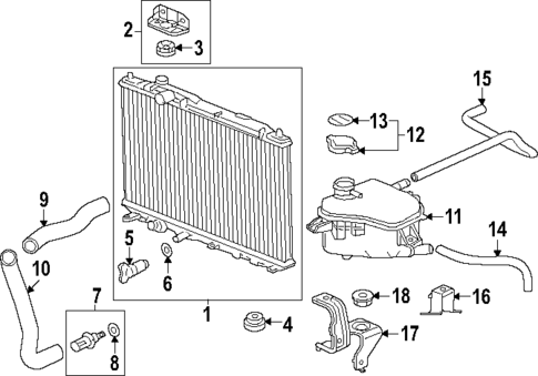 Radiator & Components for 2024 Honda Civic #0