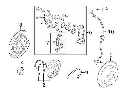 Brake Components for 2009 Hyundai Tucson #1