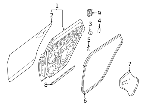 Door & Components for 2023 Nissan Sentra #1