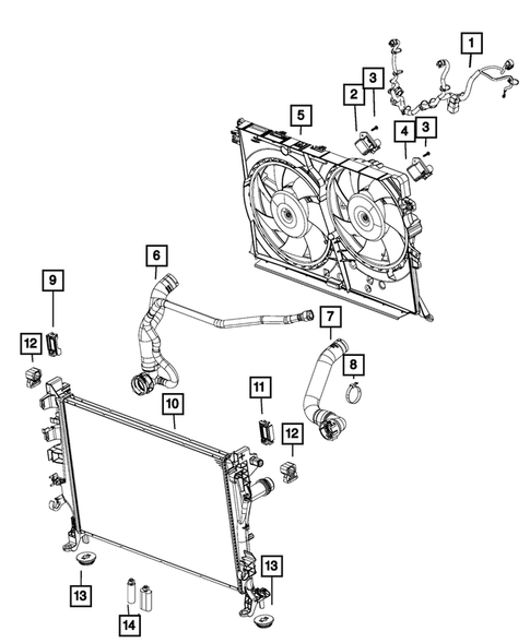 Radiator and Related Parts; Charge Air Cooler for 2016 Fiat 500X #5