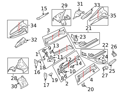 Structural Components & Rails for 2013 Subaru Tribeca #0