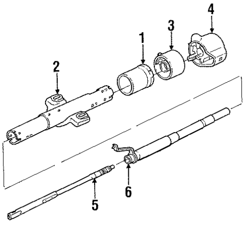 Shaft & Internal Components for 1985 Cadillac Fleetwood #1