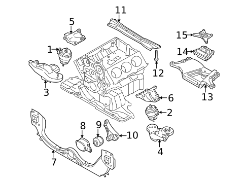 Cylinder Block Components for 2005 Audi A6 Quattro #1