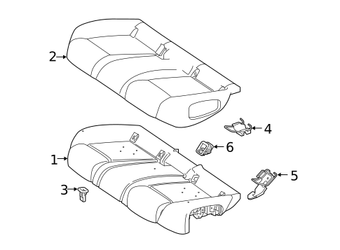 Rear Seat Components for 2021 Mercedes-Benz A35 AMG #1