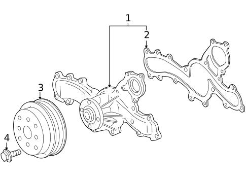 Water Pump for 2012 Lexus RX450h #0