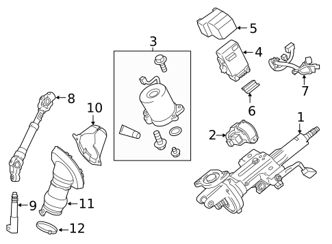 Steering Column Assembly for 2020 Lexus NX300 #0