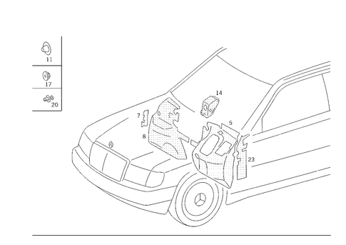 Insulation in Passenger and Luggae Compartment for 1988 Mercedes-Benz 300TE #2