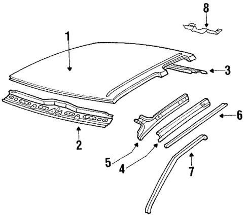 Roof & Components for 1989 Nissan D21 #1