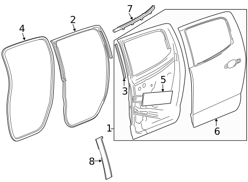 Door & Components for 2019 Chevrolet Colorado #1