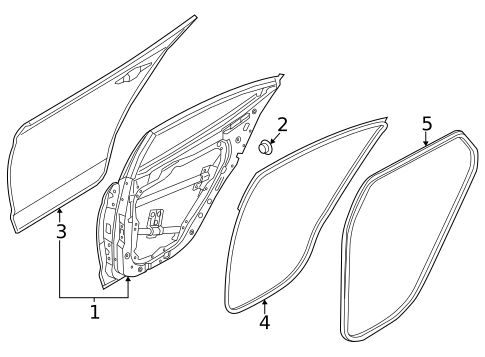 Door & Components for 2022 Hyundai Elantra #1