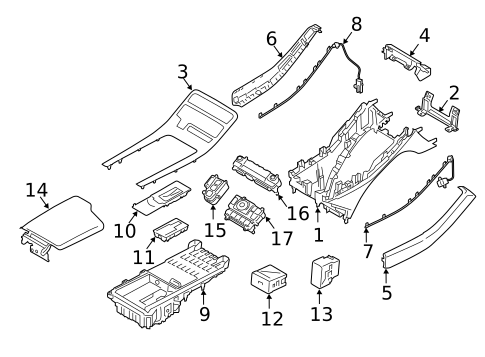 Center Console for 2025 Hyundai Palisade #1