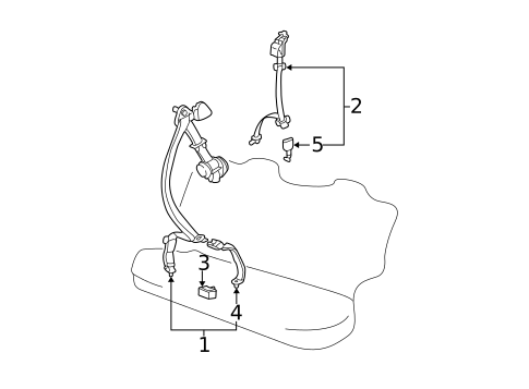 Seat Belt for 1999 Hyundai Sonata #1