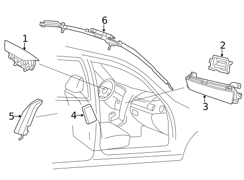 Air Bag Components for 2012 Hyundai Azera #0