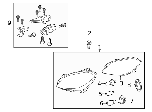 Headlamp Components for 2016 Mercedes-Benz B 250e #0