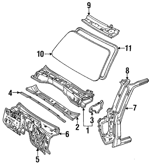 Cowl for 1991 Toyota Land Cruiser #0