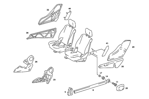 Belt Lock Mounting, Covering for 1990 Mercedes-Benz 190E #0