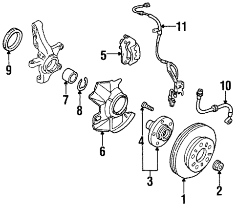 Front Brakes for 1997 Mazda MPV #0