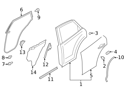 Door & Components for 2016 INFINITI QX50 #0