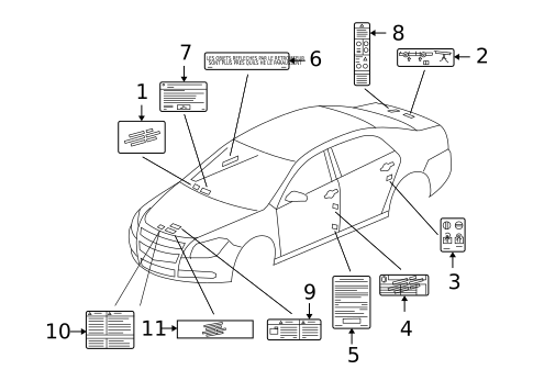 Labels for 2010 Chevrolet Malibu #2