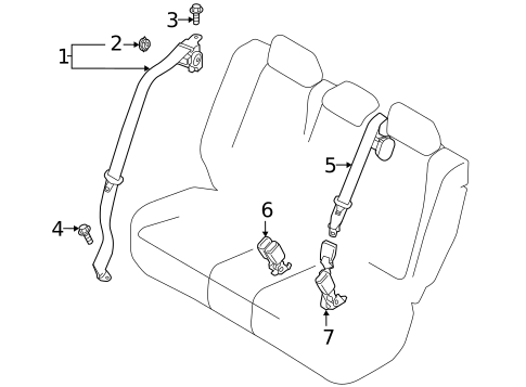 Second Row Seat Belts for 2023 Mazda CX-50 #1