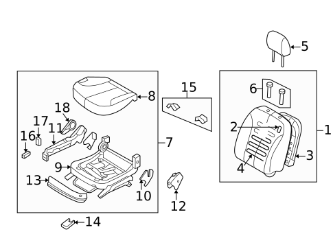 Front Seat Components for 2008 Kia Optima #1