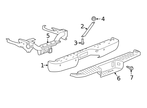 Bumper & Components - Rear for 2019 Nissan TITAN XD #1
