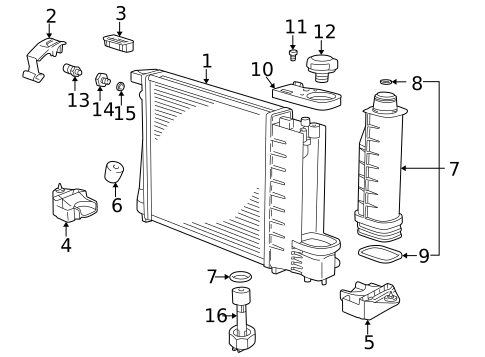 Radiator & Components for 1996 BMW Z3 #0