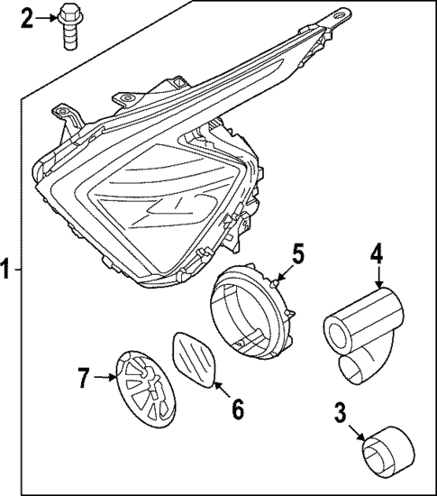 Headlamp Components for 2025 Kia Sportage #1