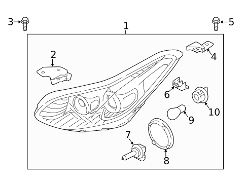 Headlamp Components for 2017 Kia Sportage #1