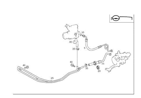 Steering Gear, Range of Lines for 1993 Mercedes-Benz 600SL #0