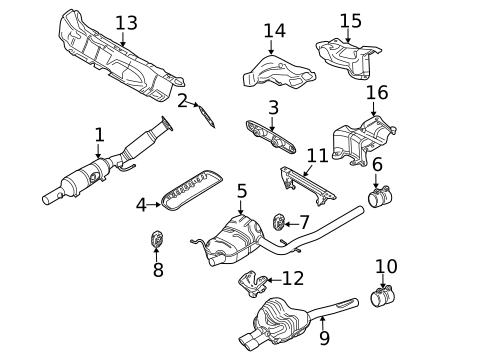 Exhaust Components for 2006 Volkswagen Jetta #0