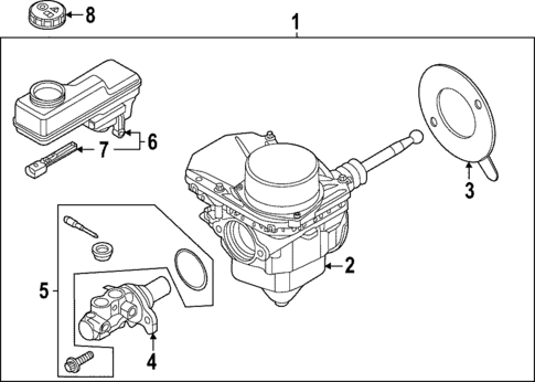 Master Cylinder - Components On Dash Panel for 2015 Volkswagen Golf #8