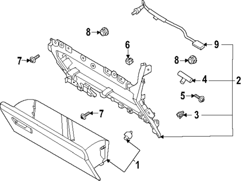 Glove Box for 2025 Ford F-150 #1
