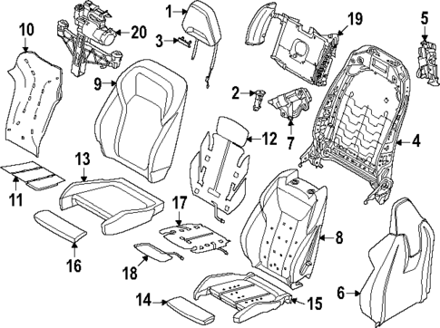 Passenger Seat Components for 2023 BMW M2 #1
