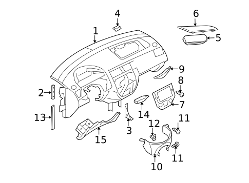 Instrument Panel for 2005 Ford Focus #0