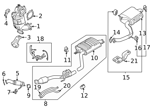Exhaust Components for 2023 Hyundai Santa Fe #1