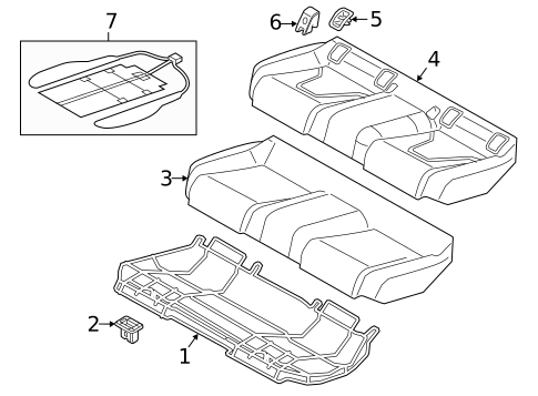 Rear Seat Components for 2017 Audi A6 Quattro #1