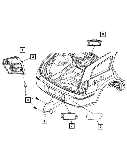 Lamps - Front, Rear and Courtesy for 2006 Chrysler 300 #6