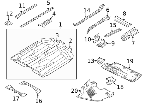 Floor & Rails for 2011 Volkswagen Jetta #0
