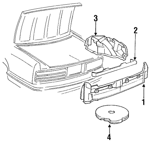 Interior Trim - Rear Body for 1996 Buick Regal #0