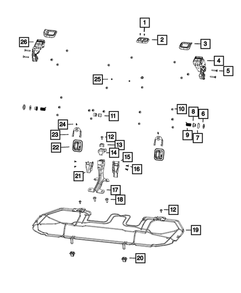 Rear Seats - Second Row Adjusters, Recliners, Shields and Risers for 2021 Jeep Compass #0