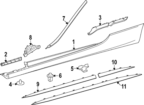 Exterior Trim - Pillars for 2024 Mercedes-Benz CLE300 #1
