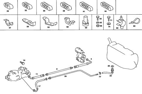 Fuel Lines for 1991 Mercedes-Benz 560SEL #1