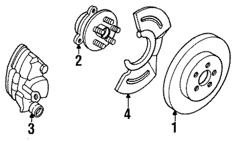 Front Brakes for 1994 Cadillac Seville #0
