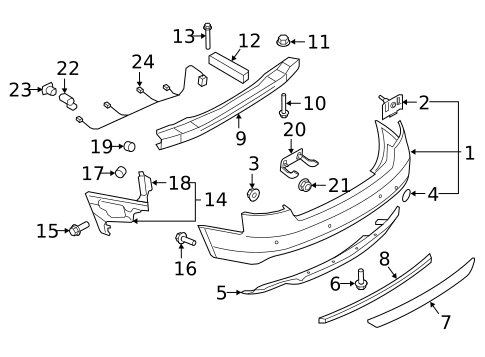 Bumper & Components - Rear for 2017 Audi A5 Quattro #1