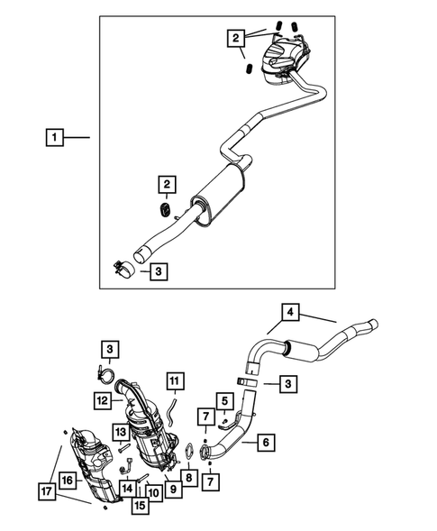 Exhaust System for 2011 Dodge Journey #2