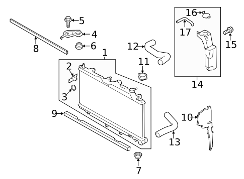 Radiator & Components for 2023 Subaru Legacy #2
